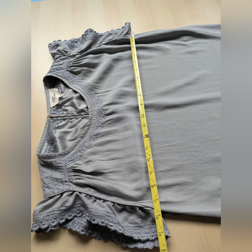 Isabel Marant Etoile‎ 100% Silk Gray Grey Lace Cap Sleeve Lightweight Slip Dress - Picture 5 of 16